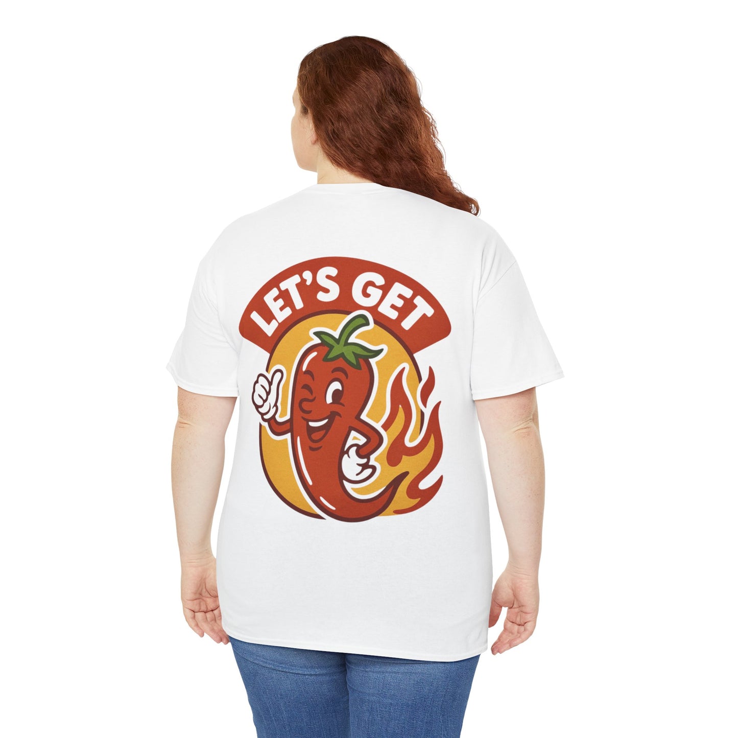 Spicy Themed Unisex Tee | Let's Get Fired Up T-Shirt, Fun Gift for Foodies, Summer BBQ, Casual Wear, Party Outfit, Spice Lover