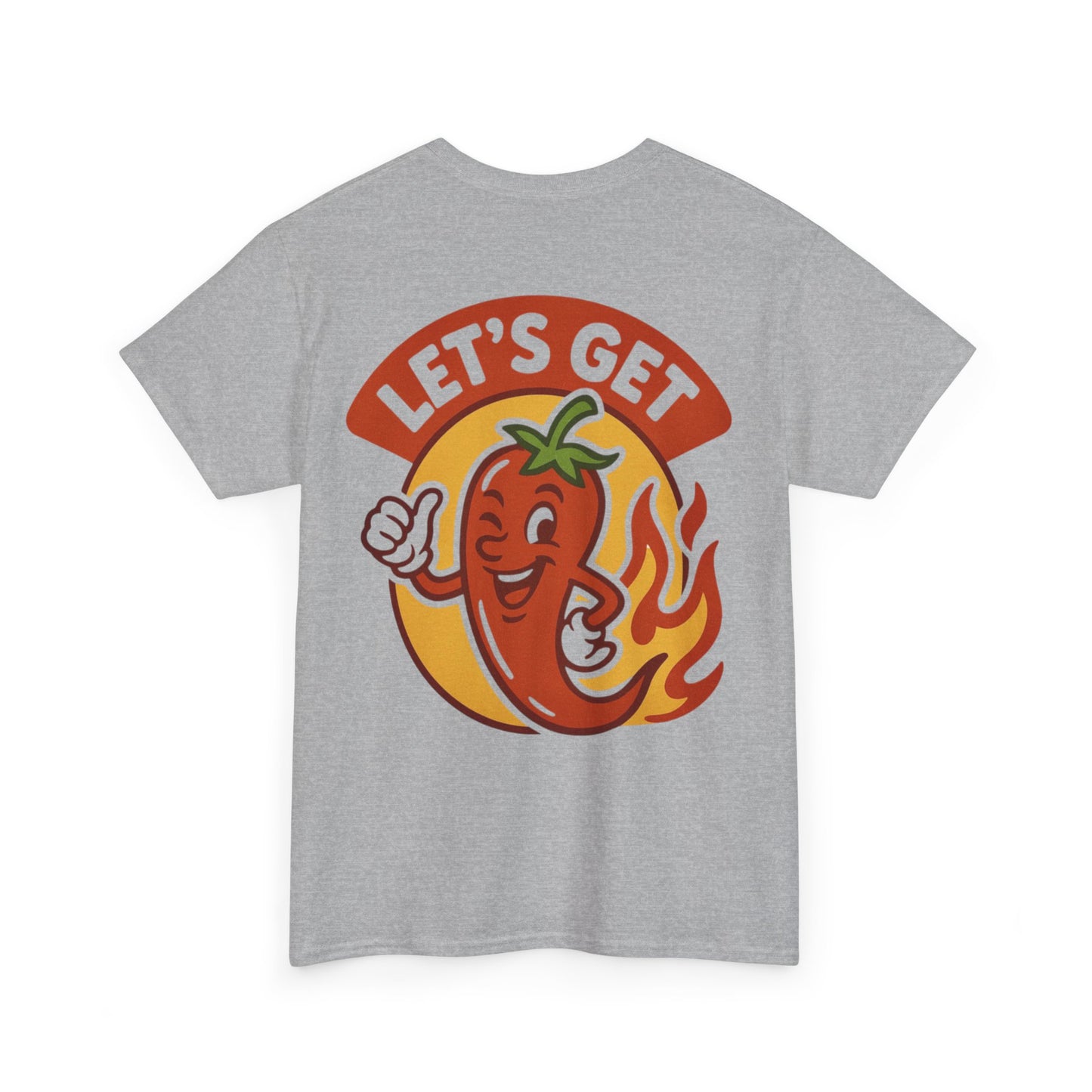 Spicy Themed Unisex Tee | Let's Get Fired Up T-Shirt, Fun Gift for Foodies, Summer BBQ, Casual Wear, Party Outfit, Spice Lover