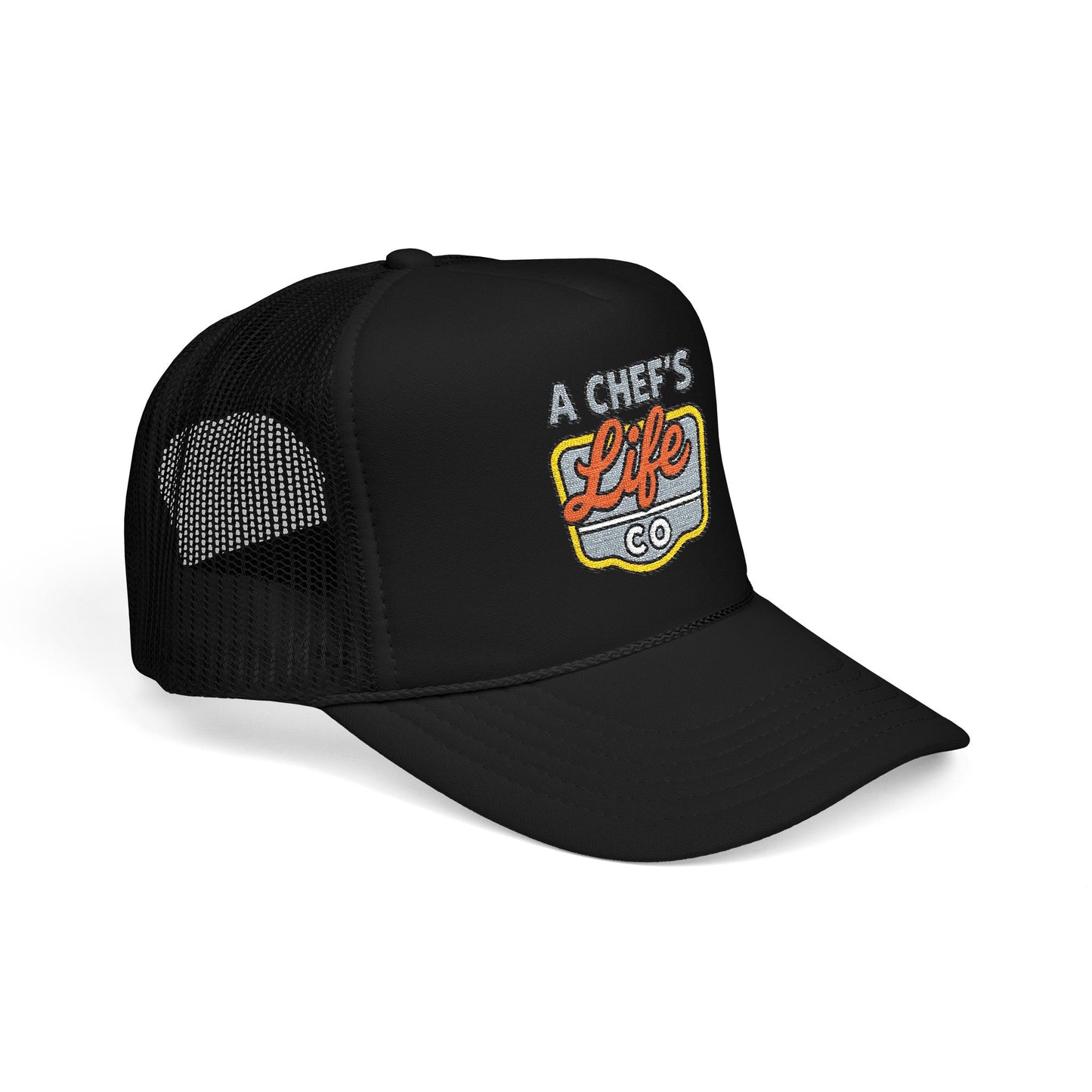 Chef's Life Foam Trucker Hat, Embroidered Cap for Cooking Enthusiasts, Foodie Gift, Summer Fashion, BBQ Accessory
