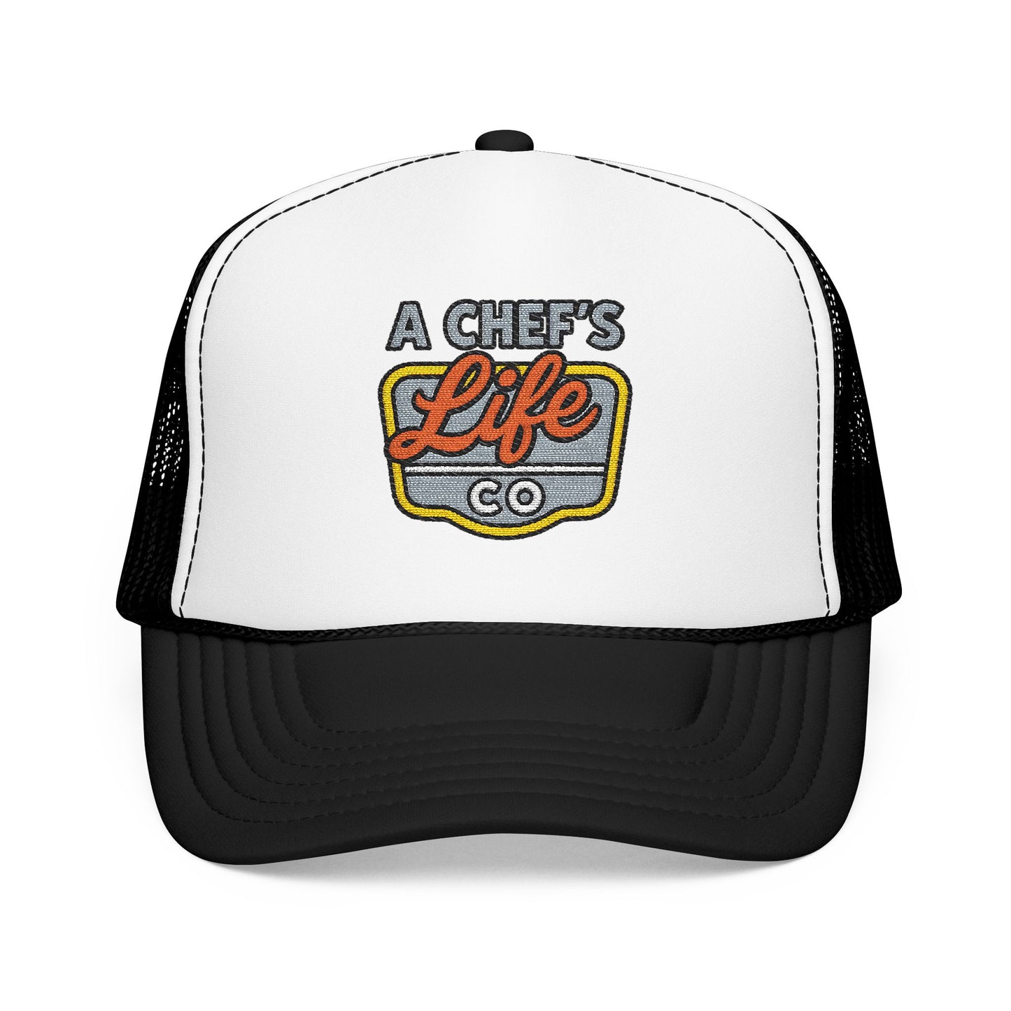Chef's Life Foam Trucker Hat, Embroidered Cap for Cooking Enthusiasts, Foodie Gift, Summer Fashion, BBQ Accessory