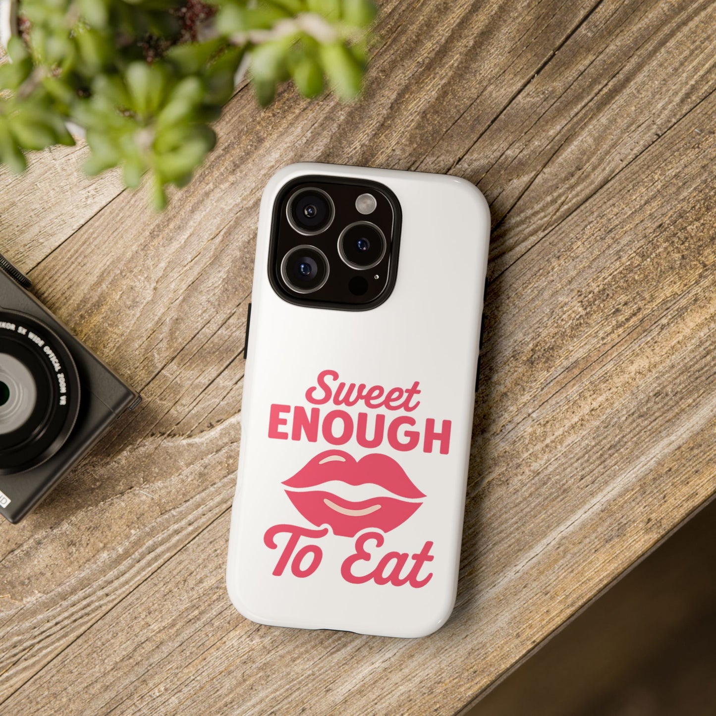 Sweet Enough Phone Case, Cute Gift for Food Lovers, Phone Accessories for Her, Fun Cell Phone Cover, Valentine’s Day Present