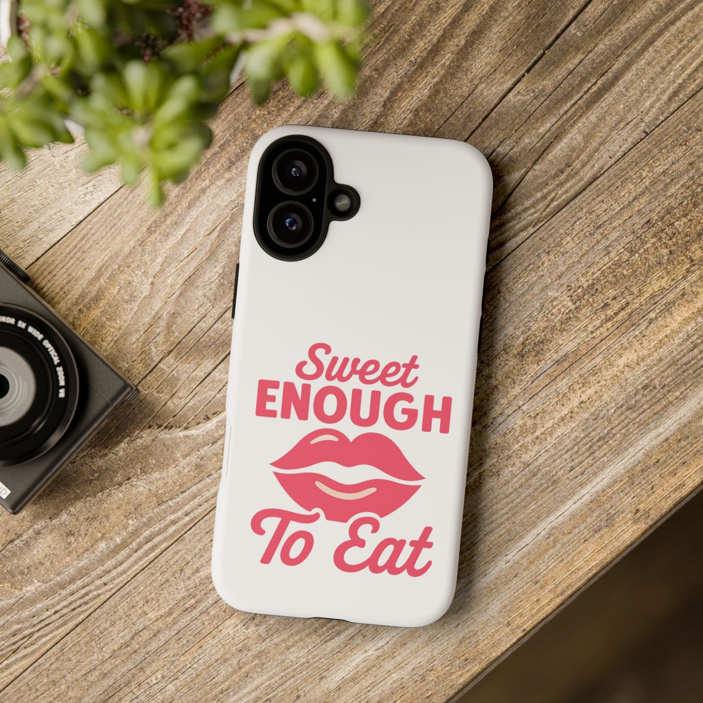 Sweet Enough Phone Case, Cute Gift for Food Lovers, Phone Accessories for Her, Fun Cell Phone Cover, Valentine’s Day Present