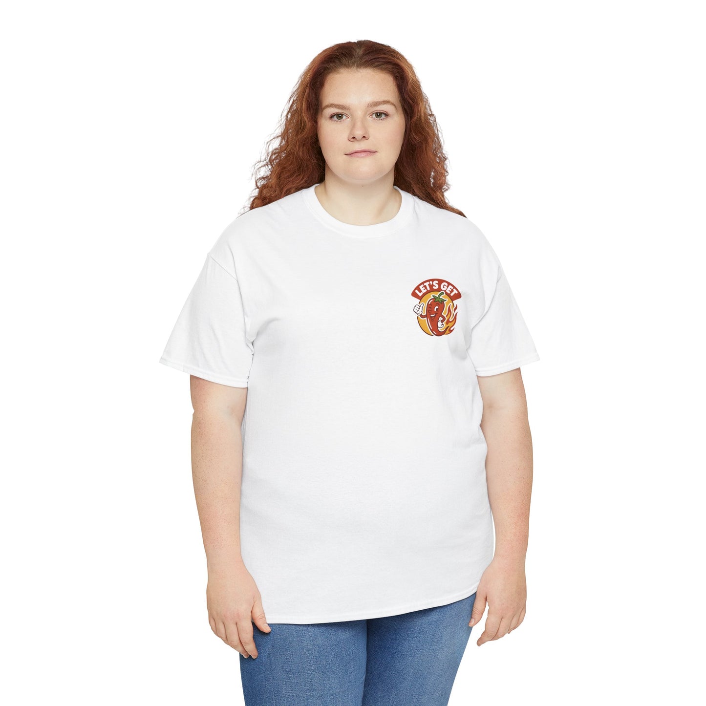 Spicy Themed Unisex Tee | Let's Get Fired Up T-Shirt, Fun Gift for Foodies, Summer BBQ, Casual Wear, Party Outfit, Spice Lover