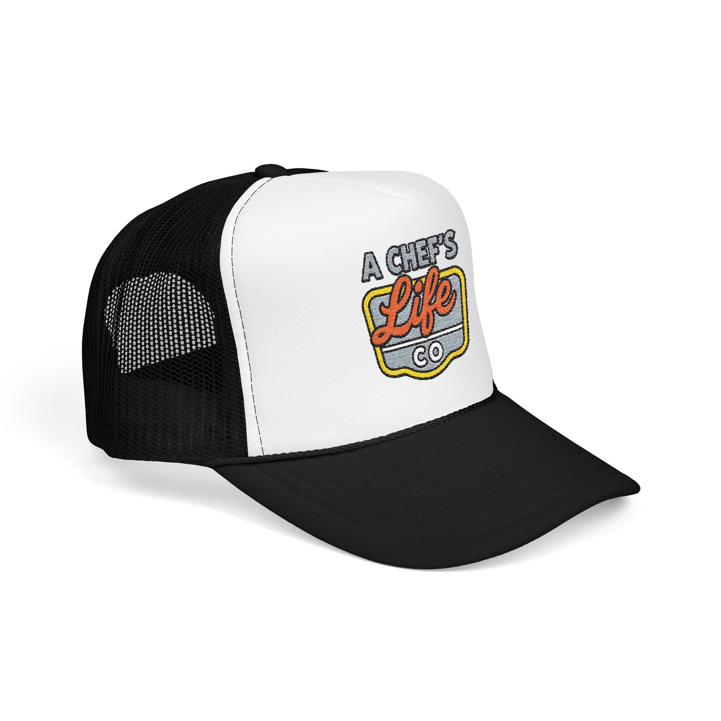 Chef's Life Foam Trucker Hat, Embroidered Cap for Cooking Enthusiasts, Foodie Gift, Summer Fashion, BBQ Accessory