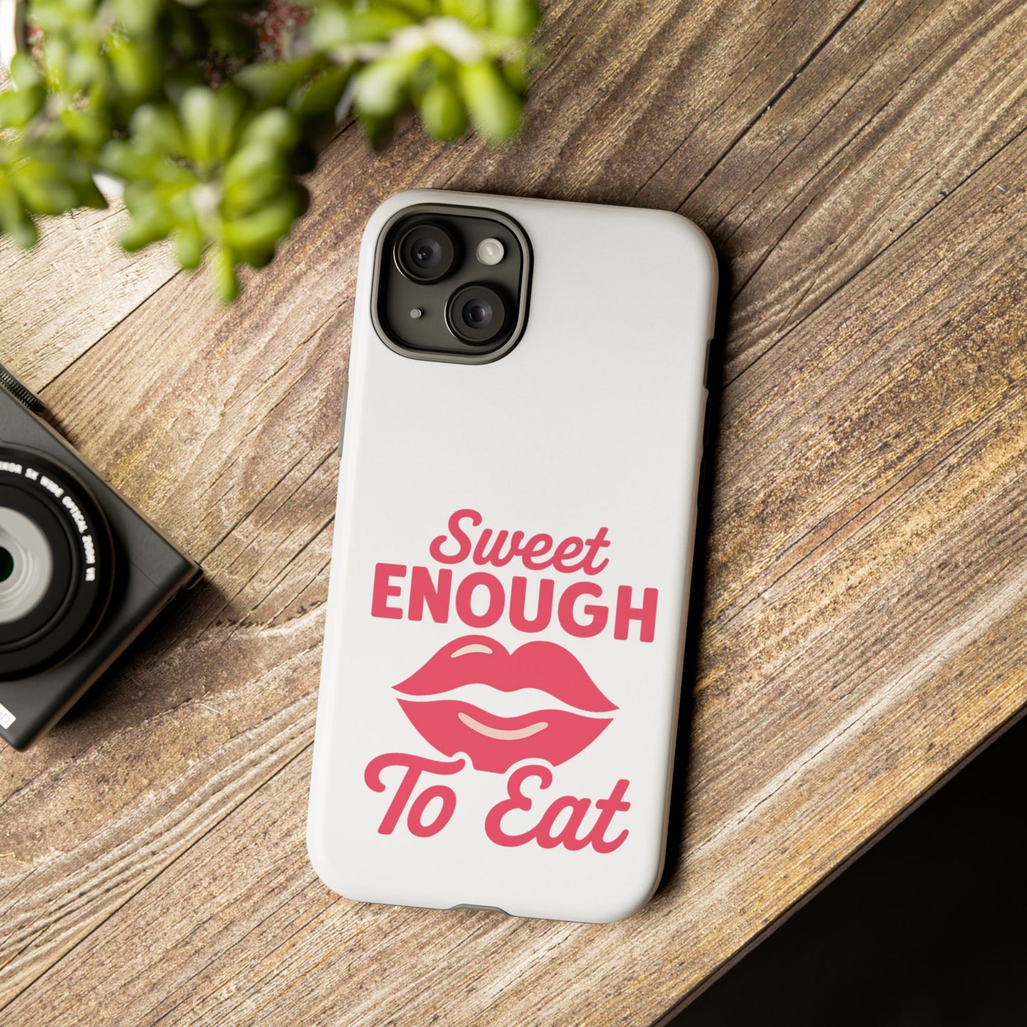 Sweet Enough Phone Case, Cute Gift for Food Lovers, Phone Accessories for Her, Fun Cell Phone Cover, Valentine’s Day Present
