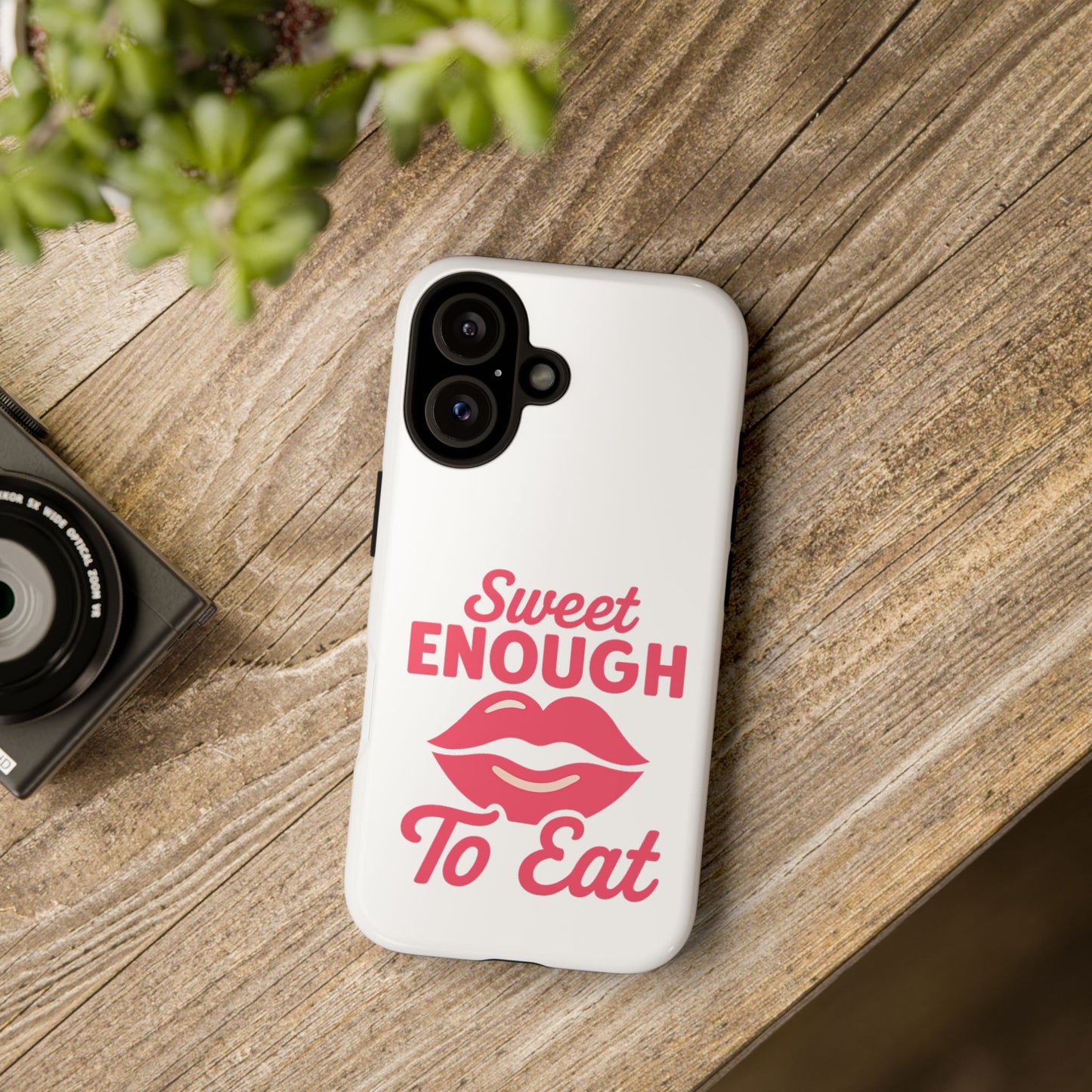 Sweet Enough Phone Case, Cute Gift for Food Lovers, Phone Accessories for Her, Fun Cell Phone Cover, Valentine’s Day Present