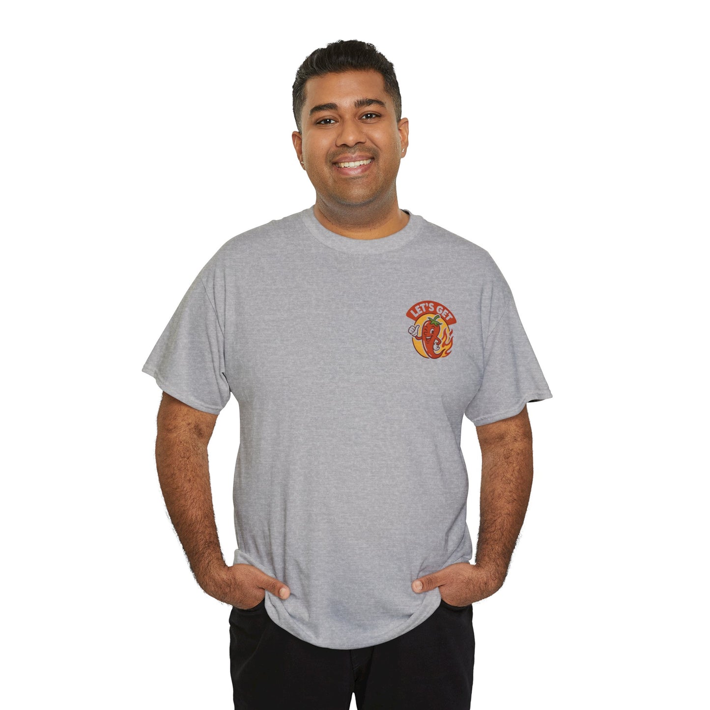Spicy Themed Unisex Tee | Let's Get Fired Up T-Shirt, Fun Gift for Foodies, Summer BBQ, Casual Wear, Party Outfit, Spice Lover
