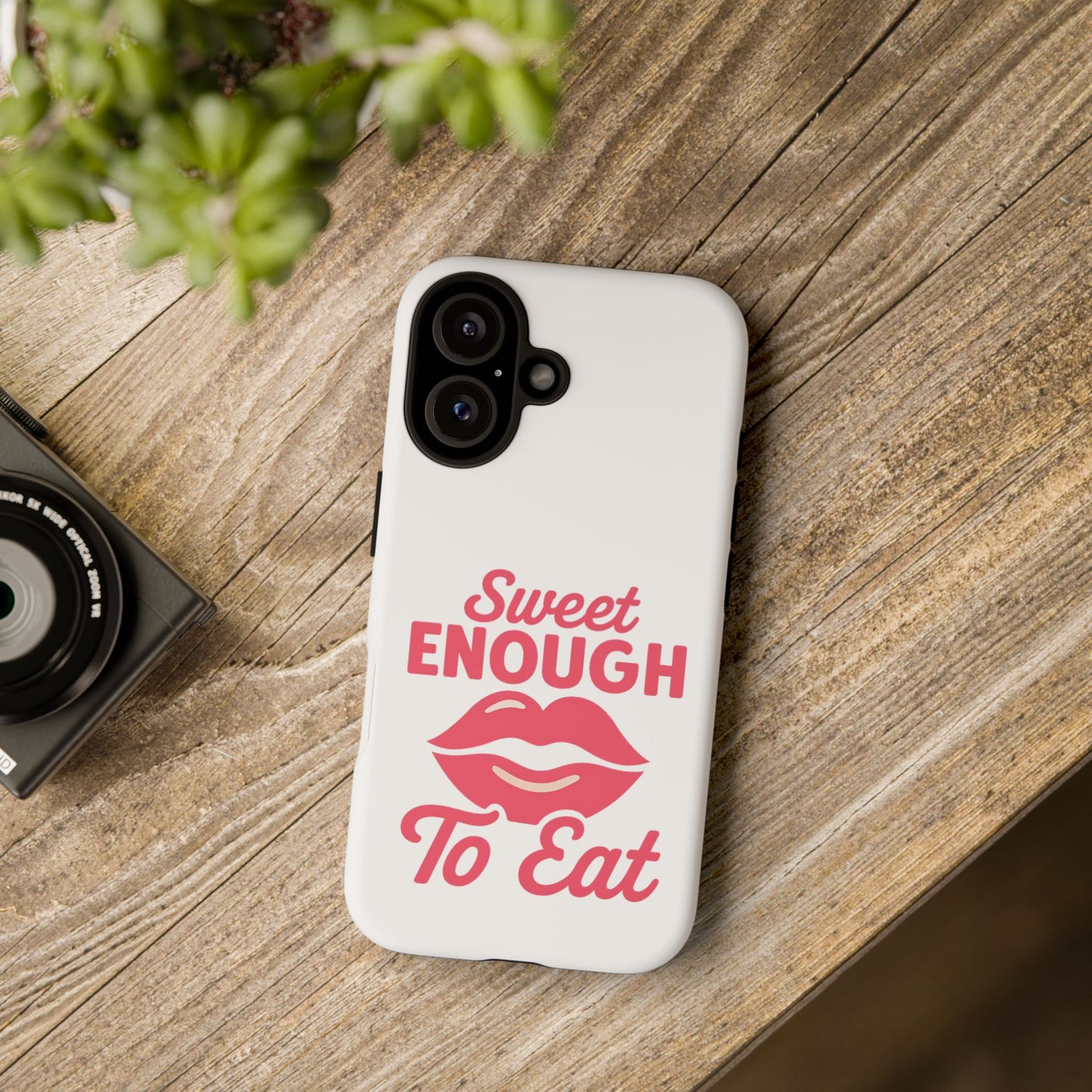 Sweet Enough Phone Case, Cute Gift for Food Lovers, Phone Accessories for Her, Fun Cell Phone Cover, Valentine’s Day Present