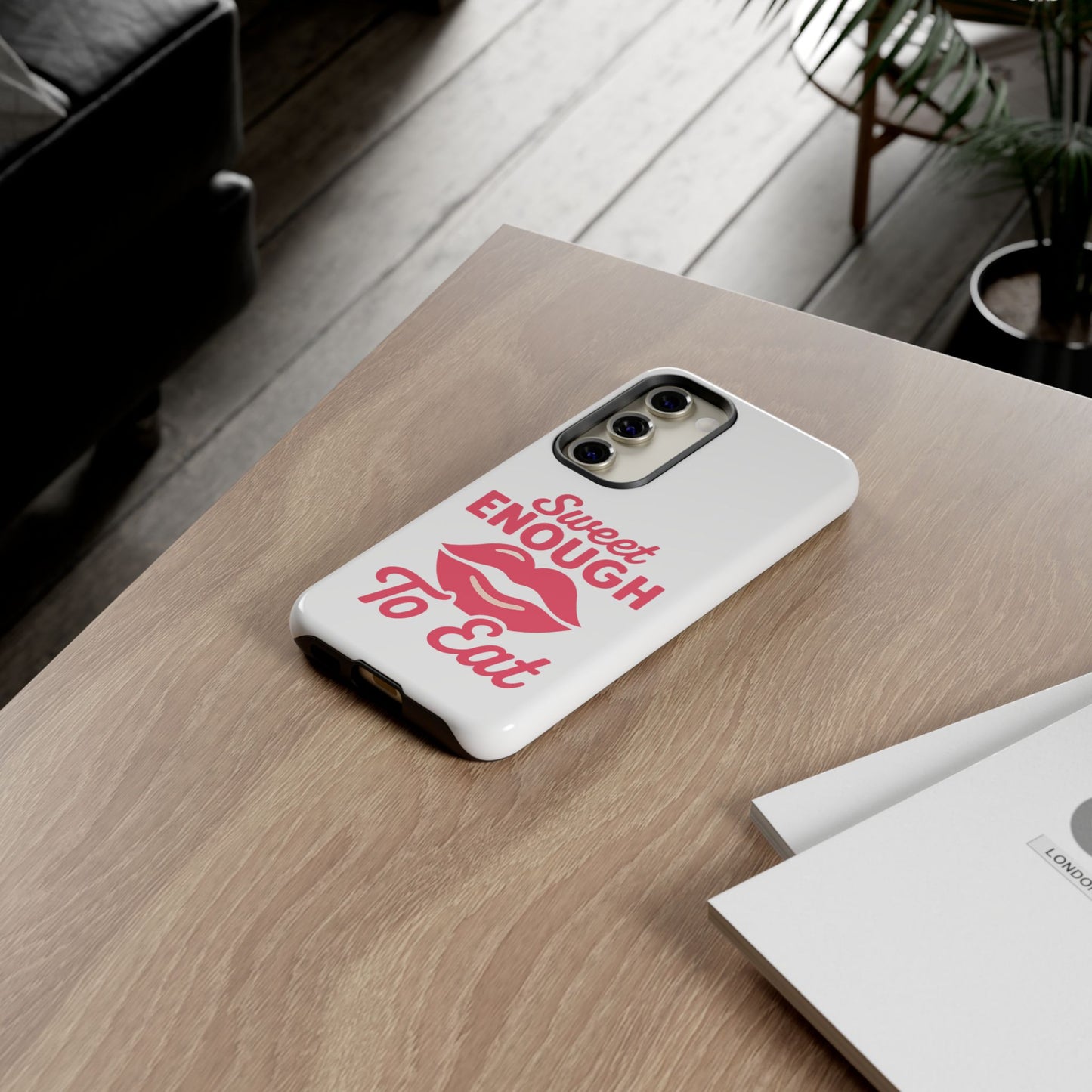 Sweet Enough Phone Case, Cute Gift for Food Lovers, Phone Accessories for Her, Fun Cell Phone Cover, Valentine’s Day Present