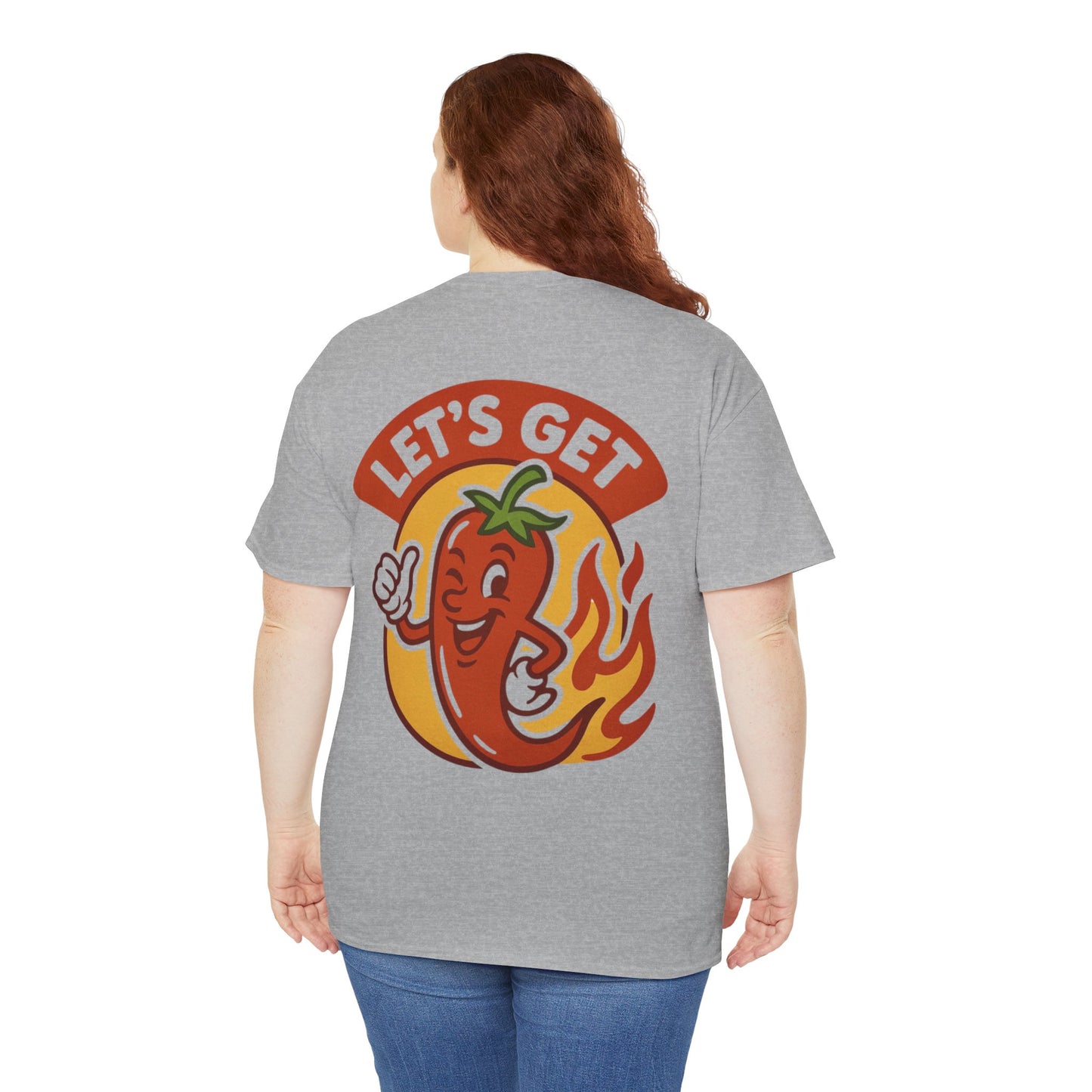 Spicy Themed Unisex Tee | Let's Get Fired Up T-Shirt, Fun Gift for Foodies, Summer BBQ, Casual Wear, Party Outfit, Spice Lover