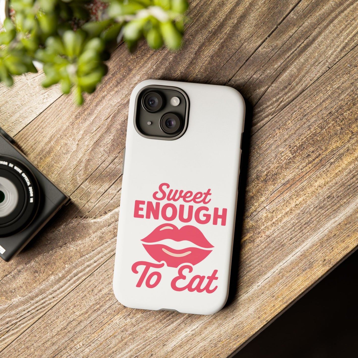 Sweet Enough Phone Case, Cute Gift for Food Lovers, Phone Accessories for Her, Fun Cell Phone Cover, Valentine’s Day Present