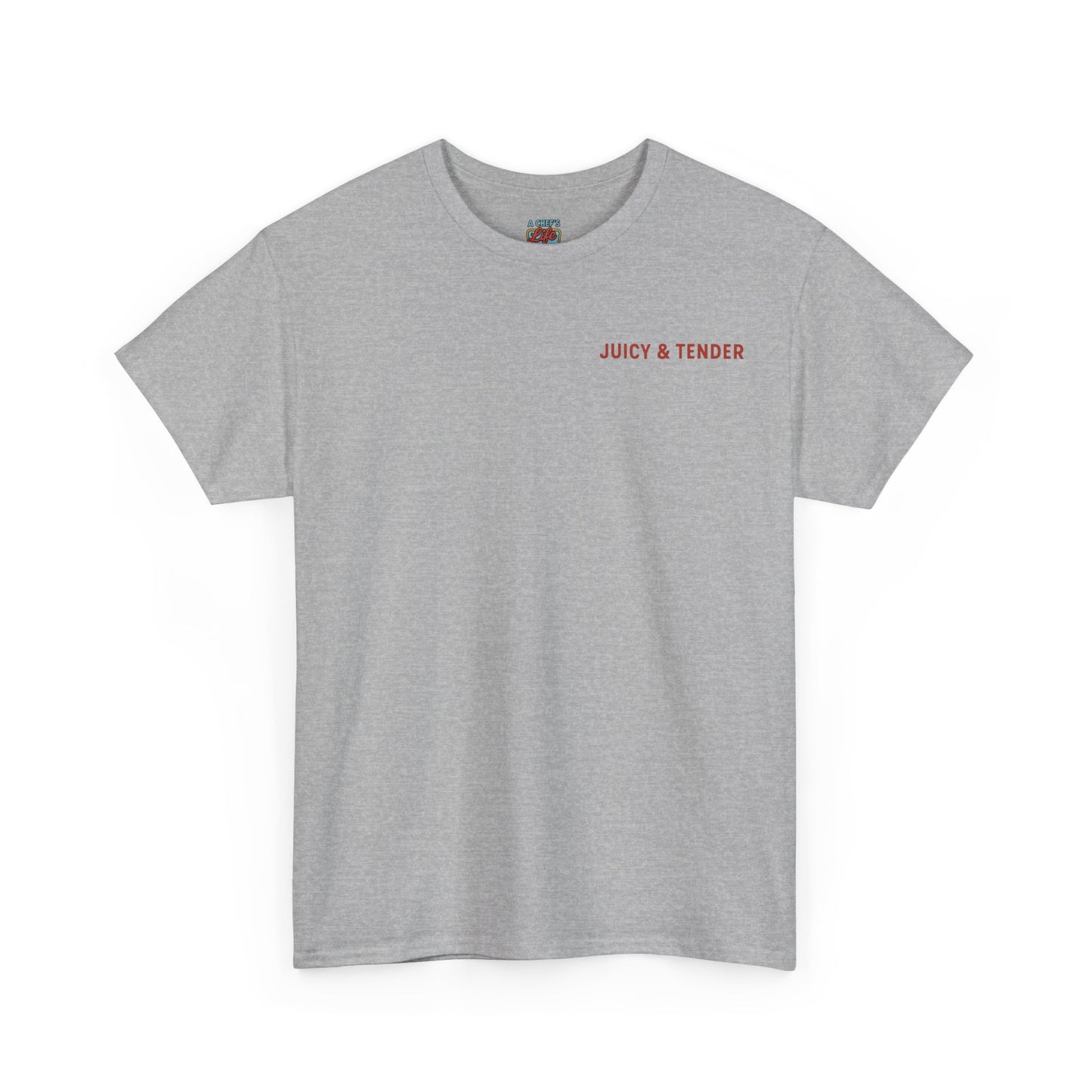 Juicy & Tender Cooking Tee, Fun Chef Shirt for Food Lovers, Summer BBQ, Great Gift for Cooks, Funny Cooking Apparel, Home Chef Gift