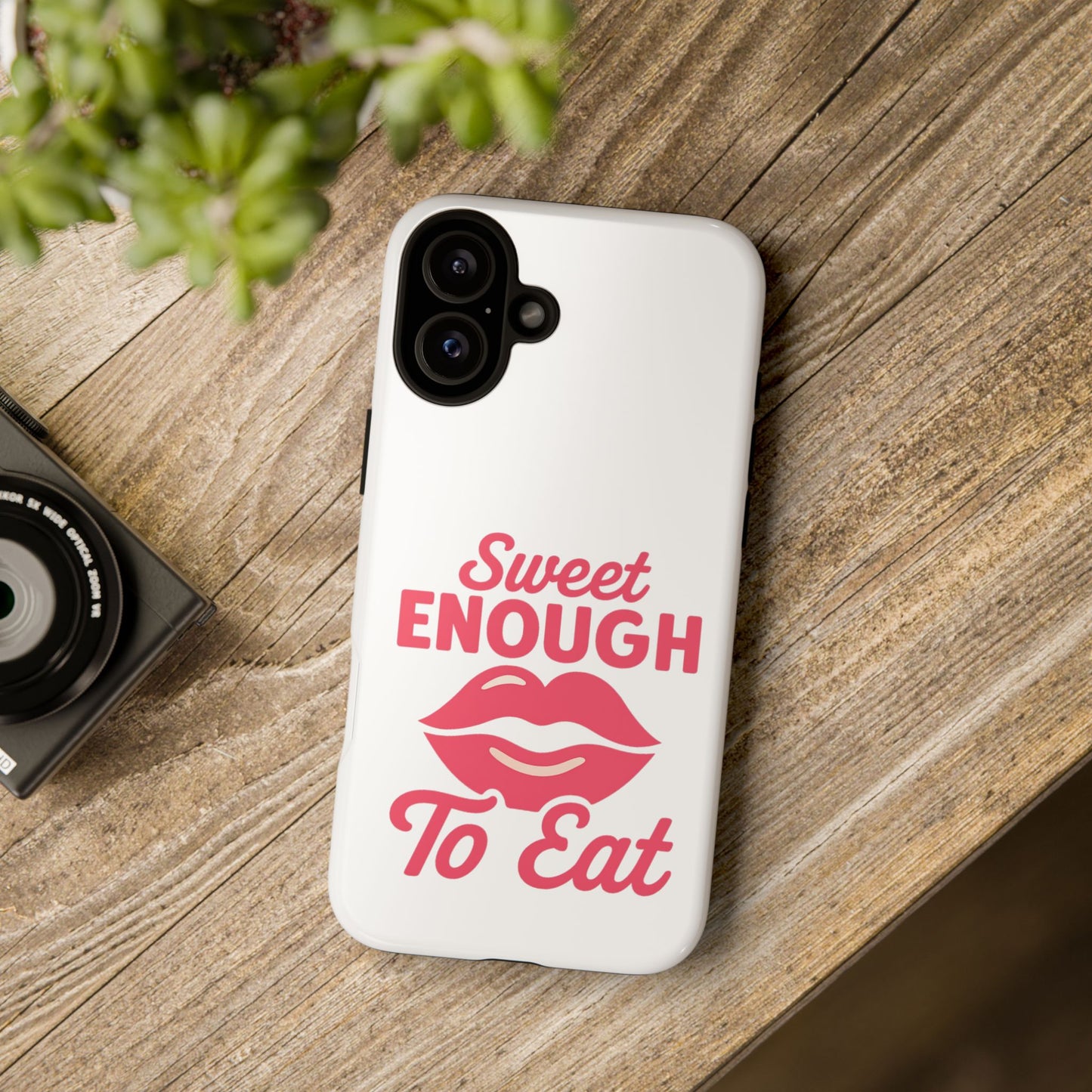 Sweet Enough Phone Case, Cute Gift for Food Lovers, Phone Accessories for Her, Fun Cell Phone Cover, Valentine’s Day Present