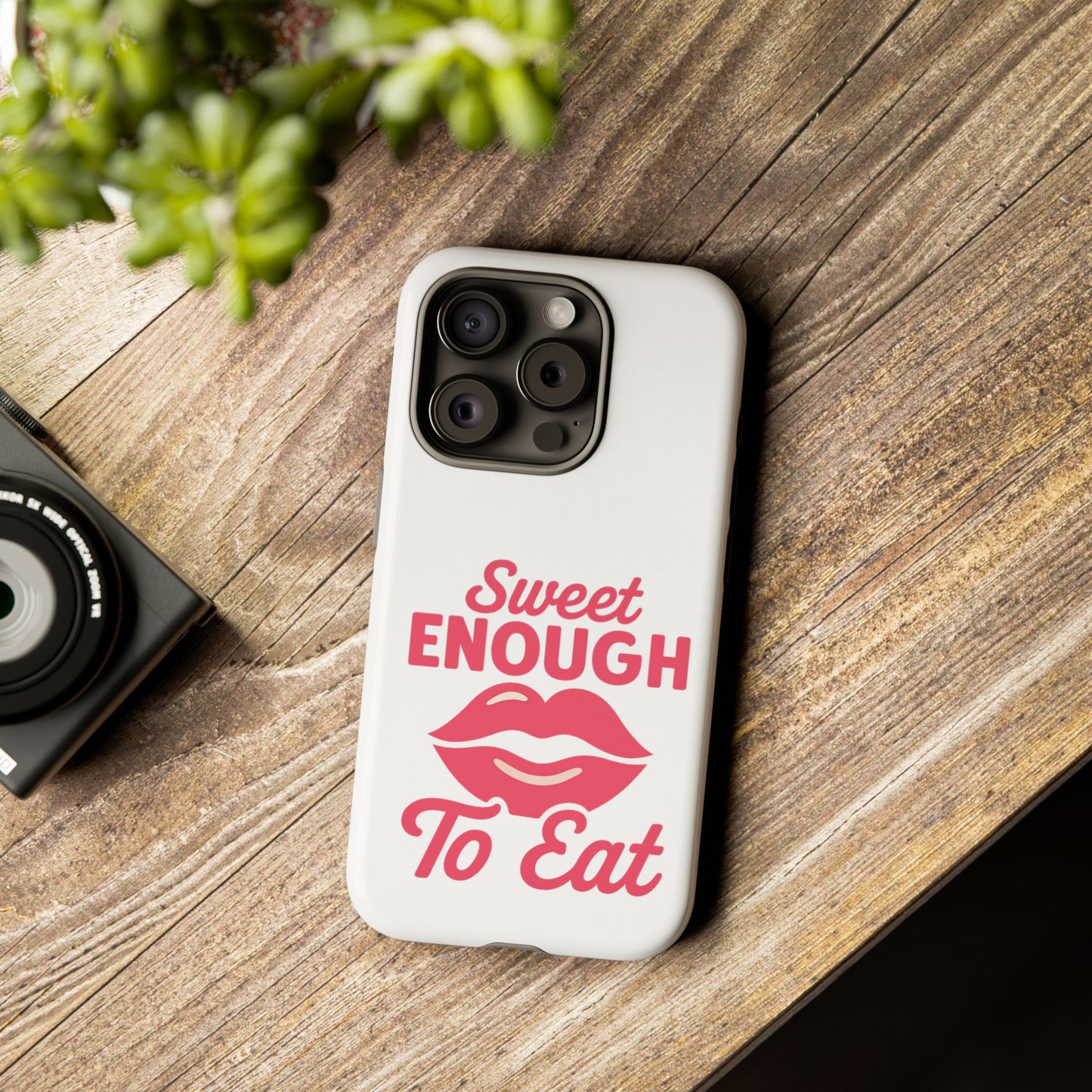 Sweet Enough Phone Case, Cute Gift for Food Lovers, Phone Accessories for Her, Fun Cell Phone Cover, Valentine’s Day Present