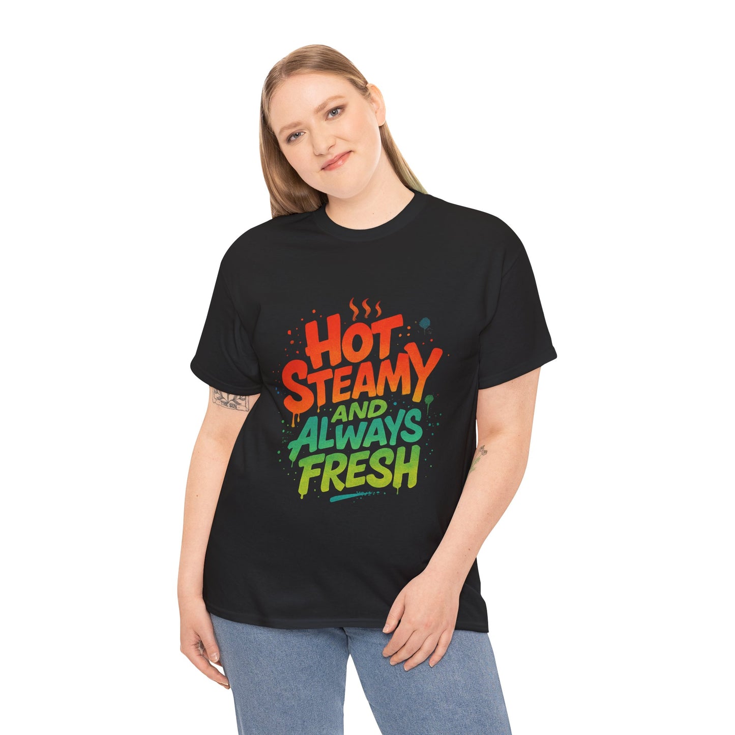 Hot Steamy and Always Fresh Tee - Fun Unisex Jersey Shirt, Casual Wear, Gift for Foodies, Unique Fashion, Summer Outing Essential
