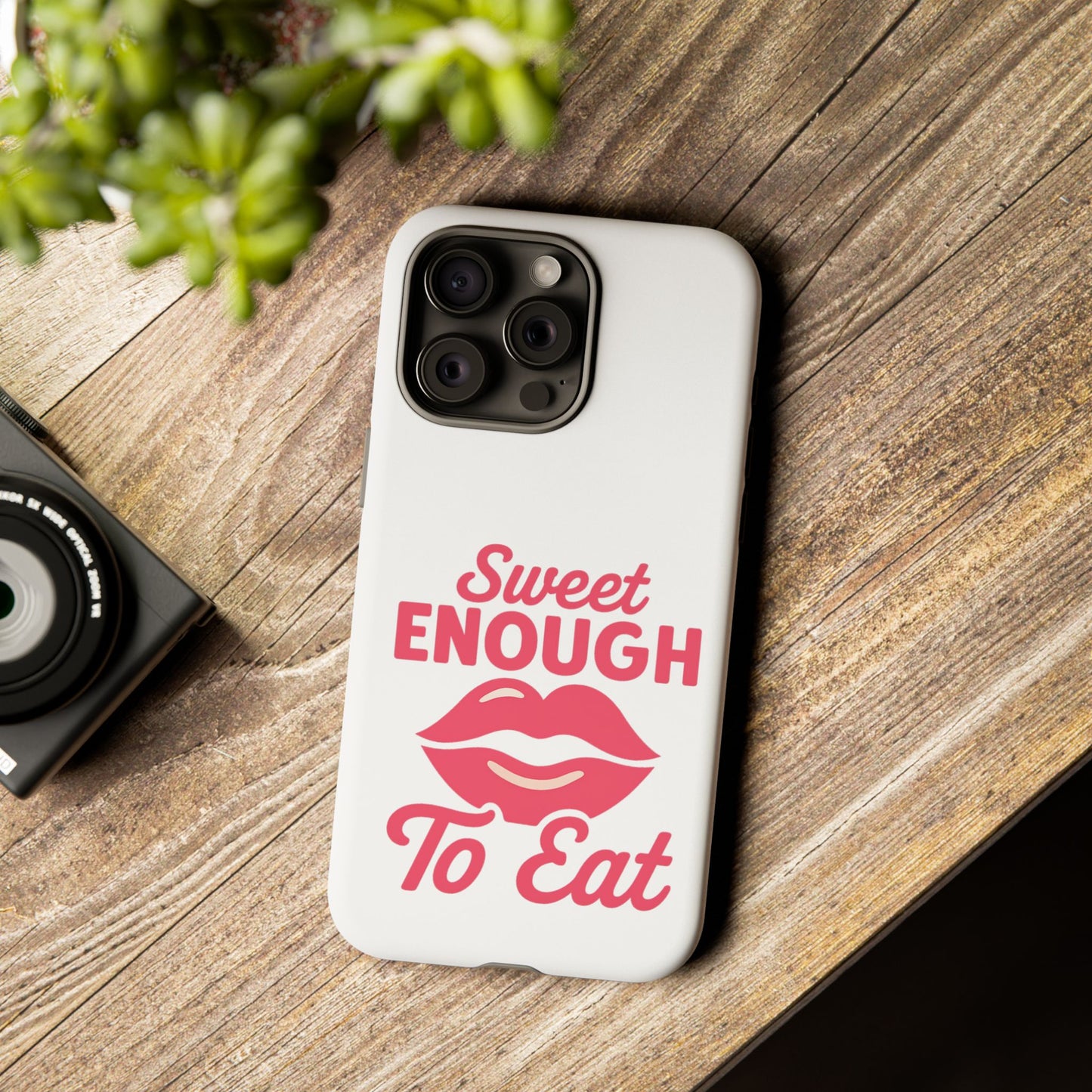 Sweet Enough Phone Case, Cute Gift for Food Lovers, Phone Accessories for Her, Fun Cell Phone Cover, Valentine’s Day Present