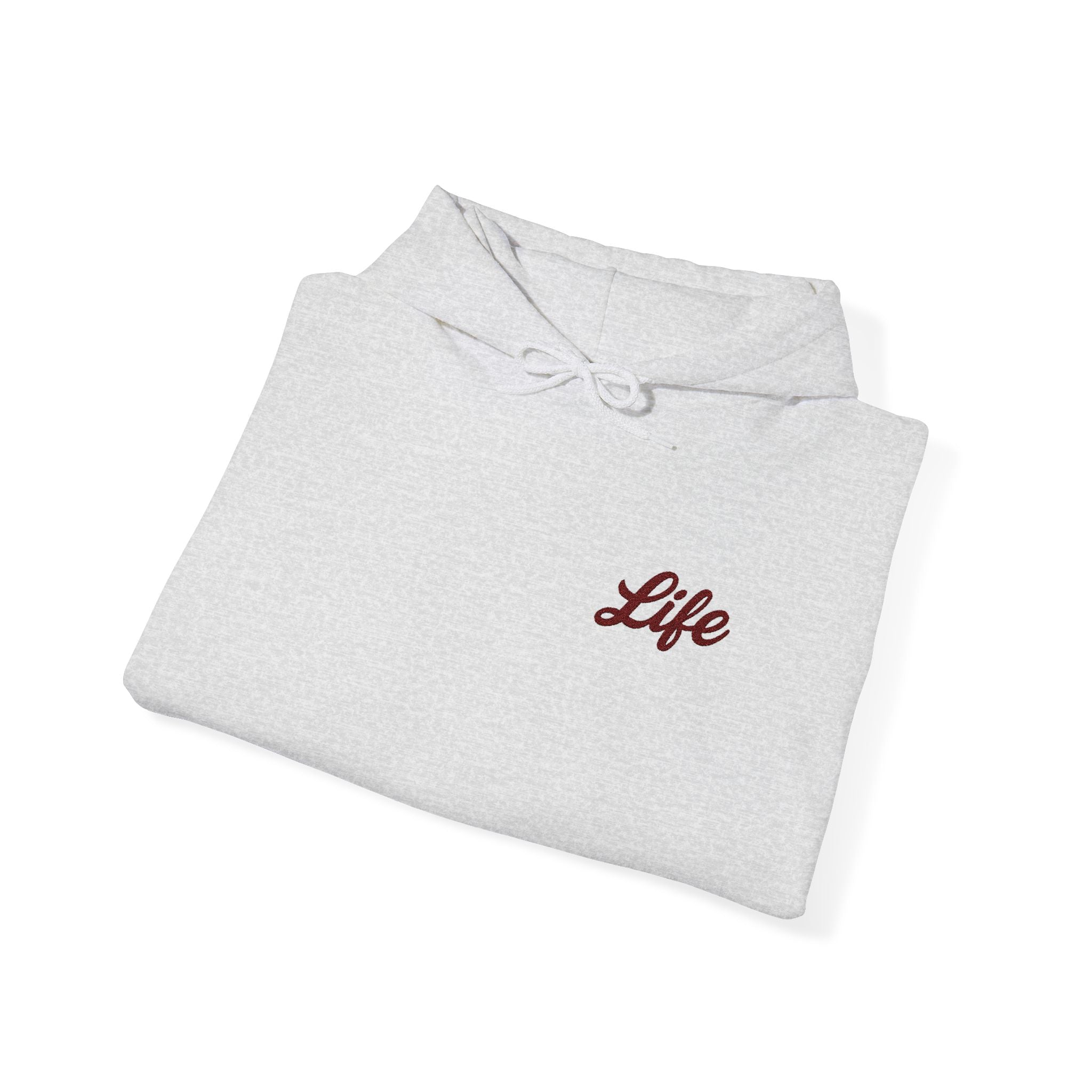 Life Script Hoodie — Minimalist Embroidered Chest & Sleeve Sweatshirt