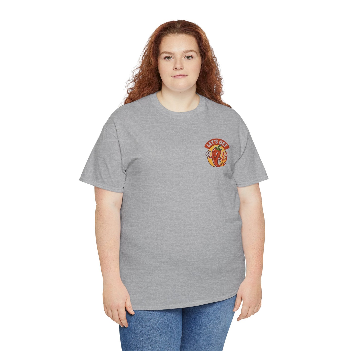 Spicy Themed Unisex Tee | Let's Get Fired Up T-Shirt, Fun Gift for Foodies, Summer BBQ, Casual Wear, Party Outfit, Spice Lover