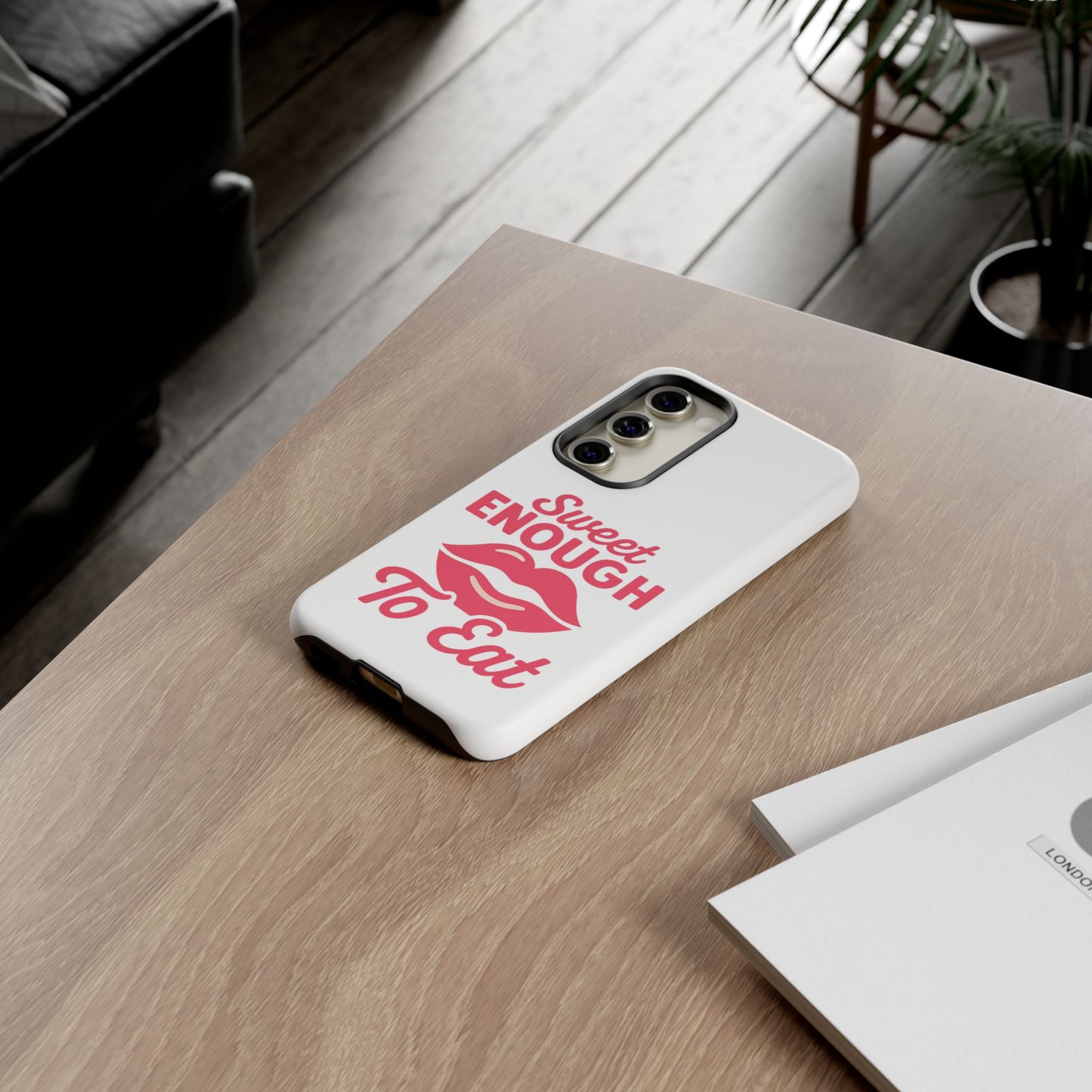 Sweet Enough Phone Case, Cute Gift for Food Lovers, Phone Accessories for Her, Fun Cell Phone Cover, Valentine’s Day Present