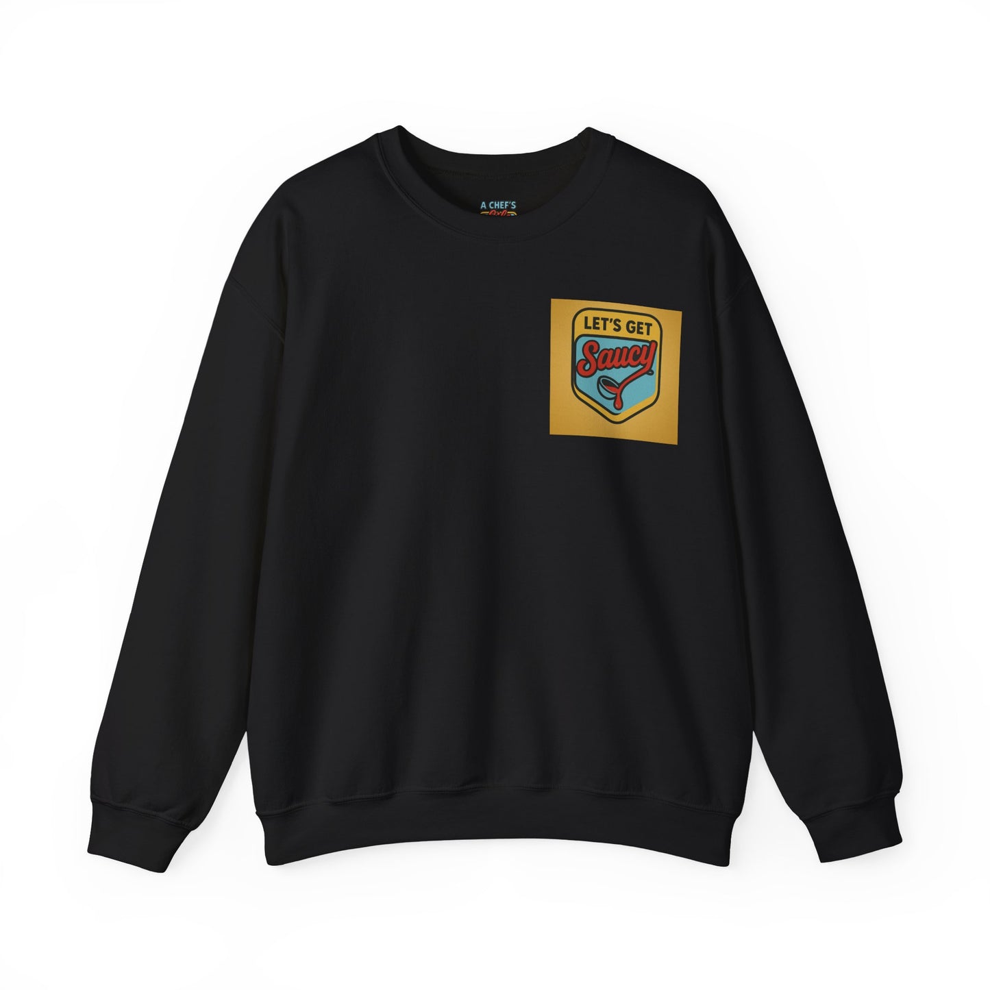 Vintage Let's Get Saucy Unisex Sweatshirt, Fun Gift for Foodies, Trendy Lounge Wear, Cozy Casual Attire, Perfect for Parties, Holidays